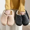 2026 Inverno Novo Antiderrapante Mais Veludo Impermeável Casa Interior Quente Pantufas de Algodão Masculinas Sola Grossa Pantufas de Algodão Mais Veludo