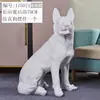 Adornos Creativos para Piso Modelo de Animal Perro Grande Escultura de Perro Lobo de Simulación para Sala de Estar del Hogar Adornos Grandes Lisos de Pastor Alemán