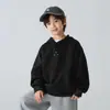 Sudadera con capucha de algodón pesado para niños, Nuevo estilo Otoño 2026, Ropa casual juvenil para estudiantes, Chaqueta moderna