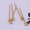 Joyería DIY Horquilla de Cobre Hecha a Mano Pendientes de Estilo Antiguo Joyería Estrella Pin en T 0.7*30*4mm Piezas para Accesorios de Cabello B064