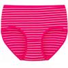 Cueca Feminina Listrada Clássica 100% Algodão Atacado Cintura Média-Alta Levanta Bumbum Calça Curta Vermelha Grande