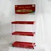 Uau Prateleiras de Plástico Multicamadas para Supermercado Personalizadas para Grãos e Óleo Prateleira de PVC Rack de Exibição Loja de Conveniência Prateleira de Três Camadas Personalização