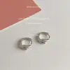 Personalizado Ins Estilo Dulce y Fresco Ropa Diaria para el Trabajo Pendientes Redondos Geométricos Pendientes de Plata Elegantes y Sencillos Joyería de Fábrica
