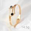 Pulsera de Acero de Titanio de Trébol de Cuatro Hojas para Mujer, Acero Inoxidable, Color Dorado, Números Romanos, Lujo Ligero Europeo y Americano, No se Desvanece, Venta al por Mayor Directa del Fabricante