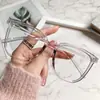 Nuevas Gafas Anti Luz Azul Mujer Estilo Coreano Cara Desnuda Mismo Estilo Xiaohongshu Montura Irregular Gafas Graduadas Terminadas Venta al por Mayor