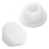Plug de Silicone Branco em Forma de T com Furo Passante Proteção de Fio Plug de Borracha Plug para Furo Oco Plug de Pressão Encaixe Rápido 15/16/17/18mm