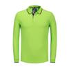 Polo de manga larga de algodón mercerizado super cool con solapa, ropa de trabajo business casual, ropa de grupo para hombres y mujeres con la misma impresión de logotipo