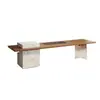 Mesa de Isla de Madera Maciza Minimalista Moderna y Juego de Sillas para el Hogar, Sala de Estar, Oficina, Mesa de Té de Lujo Ligero, Modelo Nuevo, Estilo Chino Nuevo