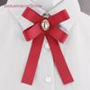 Roupa Camisa Gravata Borboleta Cor Sólida Fita Longa Gravata Broche de Flor Pin de Lapela Terno Feminino Estilo Chanel