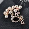 Broche Hebilla para Bufanda Broche con Incrustaciones de Perlas y Pedrería Estilo Coreano Broche de Gama Alta Nicho Accesorio para Abrigo Pines Accesorios al por Mayor