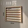 Estante de bobinas de madera grupo de hilos estante plegable hilo de coser bobina estante de almacenamiento de pelucas estante de exhibición de joyas de pared transfronterizo