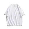 Popular Camiseta de Algodón 260g Tendencia Nacional Versión Grande Hombros Descubiertos Color Sólido para Hombres y Mujeres Estampado Oversize Manga Corta Pesada Personalización