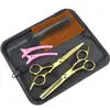Tijeras de Peluquería de Rango Medio de 6.0 pulgadas, Tijeras para Cortar el Cabello, Tijeras Planas, Tijeras para Flequillo, Tijeras Entresacadoras, Tornillo Blanco 6H