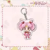 Sailor Moon Conejo Luna Agua Hielo Luna Llavero de Acrílico Colgante Lindo Creativo Llavero Colgante
