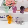 Cristal Natural Pequeña Talla de Buda Fluorita Ma Zu Joyería DIY Pulsera con Agujero Colgante Accesorios de Estilo Étnico Venta al por Mayor