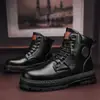 Botas Martin de Cabeza Grande Transfronterizas para Hombre Otoño e Invierno Botas de Trabajo de Caña Alta Zapatos de Hombre Estilo Británico Retro Zapatos Calefactables