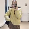Cardigan Tricô Chic Coreano Feminino Outono Inverno Solto Emagrecedor Retro Zíper Duplo Moda Manga Longa