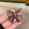 Broche de Mariposa Bordado Vintage para Mujer, Pin de Moda Exquisito de Alta Gama, Accesorio de Ropa de Lujo Ligero y de Alta Gama
