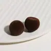 16mm Terciopelo Colorido de Principios de Invierno con Flocado Redondas Bolas de Panal Adornos Semi-Redondos Parches Accesorios para Aretes DIY Accesorios para Pasadores de Cabello