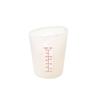 Taza medidora de silicona de 3 piezas, adecuada para tamaños grandes y pequeños con escala de 4 oz/8 oz, taza de silicona semipermeable visual para leche, taza medidora para hornear
