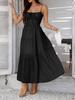 Di Yun 2026 Primavera/Verão Estilo Europeu e Americano Transfronteiriço Estilo Férias Cor Sólida Cintura Alta Alça Vestido Vestido de Festa Moda Feminina