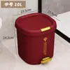 Lixeira Doméstica Modelo Novo com Tampa para Banheiro, Quarto, Sala de Estar, Cozinha, Lixeira de Grande Capacidade, Lixeira Retrô