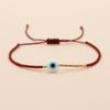 Ins Nicho Estilo Étnico Europeu e Americano Vidro Olhos Azuis da Sorte Miçangas Trançadas Miçangas de Arroz Miiyuki Pulseira Pequena para Mulheres