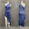 Vestido Longo Assimétrico com Estampa Patchwork Retro Novo Transfronteiriço Estilo Europeu e Americano 2026 Slim Fit com Fenda Alta