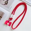 Cordón cruzado para teléfono móvil, cadena para colgar con diseño de dibujos animados tejido a la moda, con clip, funda para teléfono móvil fuerte y duradera, cordón anti-pérdida