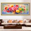 Mona Lisa flor real bordado ponto cruz florescendo rica cor nacional Tianxiang sala de estar pintura decorativa grande bordado ponto cruz feito à mão
