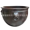Vaso de cerâmica grande estilo antigo de Jingdezhen com cabeça de animal e orelha de leão, porta de pátio, aquário de lótus do mar, peça decorativa para atrair fortuna em hotel e villa