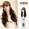 Peluca de sombrero para mujer, nuevo estilo 2026, gorra tipo visera con rizos grandes y ondulados, cabello sintético de aspecto natural, peluca completa