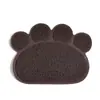 Alfombrilla para Mascotas con Huella de Pata Grande y Pequeña Alfombrilla de Gato de PVC Alfombrilla para Limpiar Pies Manteles Individuales para Mascotas Alfombrilla para Comer Alfombrilla para Limpiar Polvo Alfombrilla de Plástico