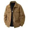 Chaqueta Cálida Cortavientos de Pana para Primavera y Otoño Estilo Funcional Retro Americano Abrigo de Trabajo Ropa Deportiva Resistente al Desgaste Top Casual