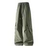 Pantalones largos casuales deportivos y para exteriores para hombre de talla grande, marca moderna estilo americano, adecuados para primavera y otoño, pantalones de trabajo impermeables, diseño de pierna recta