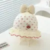 Chapéu de Bebê Urso Fofo Chapéu Tricotado de Proteção para as Orelhas Chapéu Infantil de Lã Quente Espesso de Inverno Chapéu Infantil Estilo Coreano