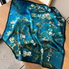 Bufanda de Seda Simple, Elegante y a la Moda, Lujo Ligero de Alta Gama, Versátil Pañuelo Cuadrado 100% Seda de Morera, Regalo de Vacaciones para Mujeres, Accesorio