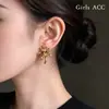 Pendientes Artísticos Retro Estilo Maillard Ojo de Tigre Fuegos Artificiales, Pendientes de Perlas Hechos a Mano de Lujo Ligero de Nicho
