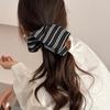 Corea del Sur Simple Elegante Tela Rayada Anillo para el Pelo de Intestino Grueso 2025 Nuevo Adorno para el Cabello de Cola de Caballo Baja de Alta Calidad para Niñas