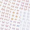 Joyería para uñas al por mayor, lazo, flor, hielo, transparente, colorido, aurora, resina, decoración de uñas, accesorios tridimensionales, para usar uñas