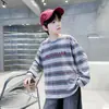 Ropa para Niños Sudadera Redonda de Primavera para Niños 2026 Nuevo Estilo para Niños Mayores Primavera y Otoño Camiseta Rayada para Niños Moderna
