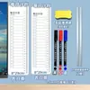 Pizarra magnética borrable para el lateral de la pantalla del ordenador, tablero de notas con clip para el lateral del monitor
