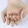 Uñas Portátiles Estampadas Más Vendidas Xiaohongshu Douyin Tendencia Pegatinas para Uñas Uñas Postizas 24 Piezas Uñas Portátiles Otoño e Invierno Venta al por Mayor