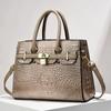 Nuevo Patrón de Cocodrilo 2024 Bolsos Joker Explosiones para Mujer Otoño e Invierno Comercio Exterior Hombro Moda Femenina Explosiones Suministro Directo de Fábrica