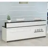 Balcão de recepção pintado, balcão de recepção moderno, balcão de caixa de loja de roupas, mesa de bar pequena, balcão de recepção simples para empresa