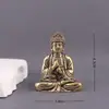 Manija de Pieza de Estatua de Buda Sakyamuni de Latón Retro Puño de Buda Nafu Zhi Decoración del Hogar Escritorio de Oficina Pequeños Adornos