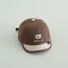Gorra de Béisbol para Bebé con Letra Bordada y Bloques de Color, Ala Corta, Gorra para Salir