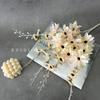 Flor Artificial 5 Tenedores Paquete Dalia Sentido Avanzado Flor Pequeña Decoración de Boda Ventana Decoración del Hogar Flor Falsa