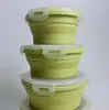 Nueva Caja de Almuerzo Plegable de Silicona de Grado Alimenticio Estándar Nacional, Caja para Conservar Fresco, Caja de Almuerzo para Estudiantes, Caja de Empaque, Segura para Microondas, Superventas Transfronteriza
