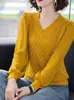 Tejidos de Punto para Mujer Primavera y Verano, Nueva Moda Tendencia 2026, Tops Juveniles, Camisas Básicas Elegantes Versátiles con Mangas Transparentes